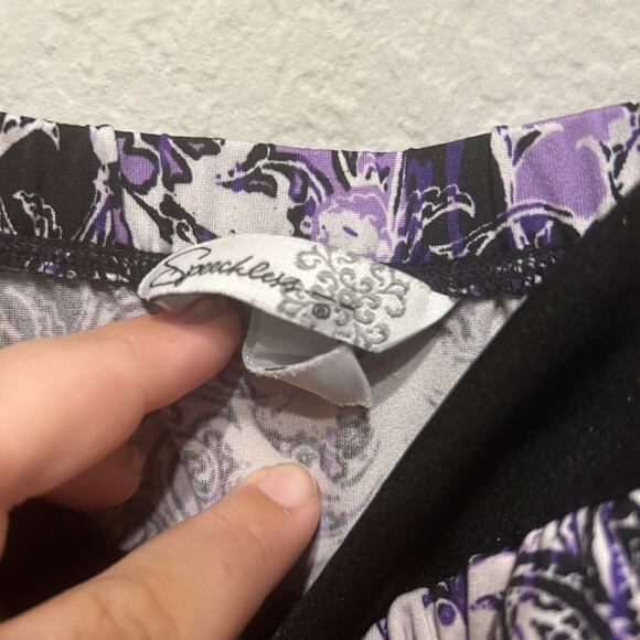 Y2K Square Neck Purple and black Speechless mini dress - Picture 6 of 8